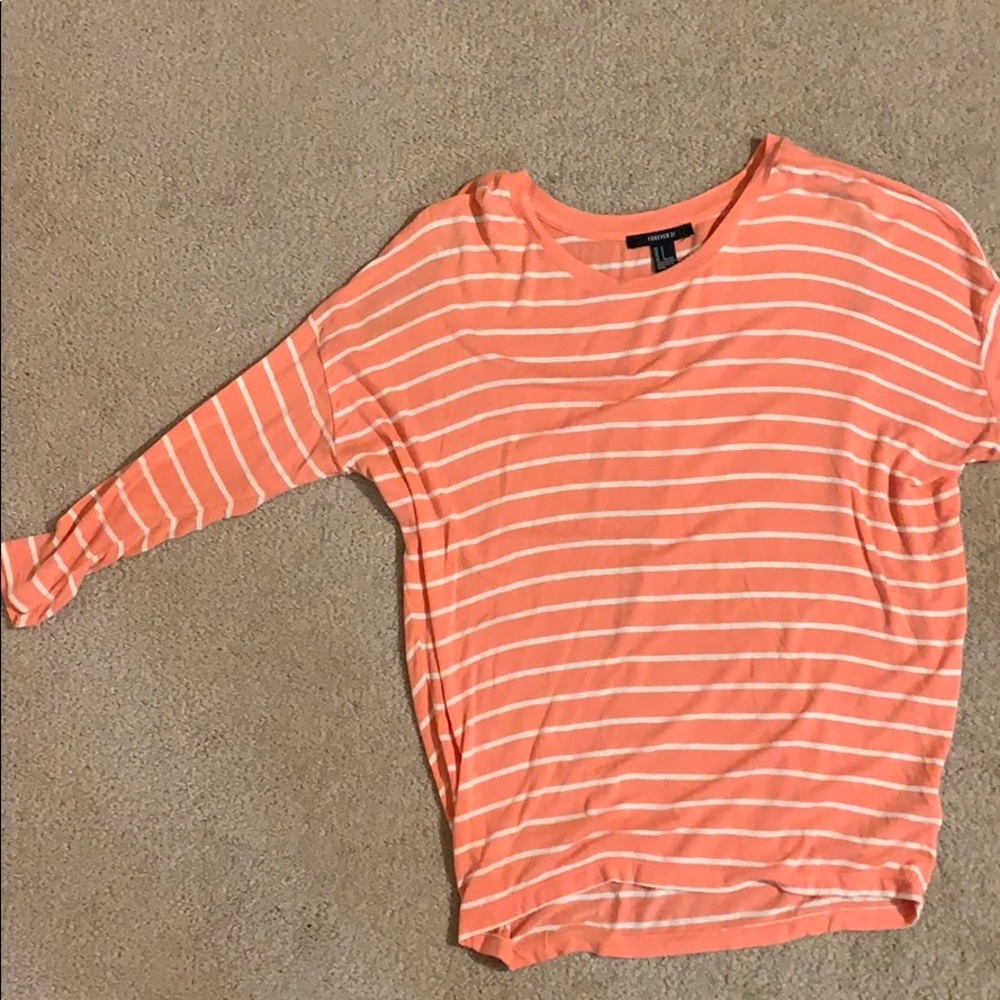 Coral Stripped t